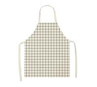 Genérico Compatible con 2 uds. Delantal hogar cocina moda femenina versión coreana del creativo cuadros sin mangas(Beige)