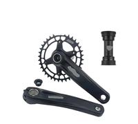 Genérico Compatible con bielas Shimano Deore MT510 de 10, 11 y 12 velocidades for Bicicleta montaña. Piñón Candle 170 mm, 32T, 34T, 36T, 38T, BB52 MT500(WUZEI 36T MT500)