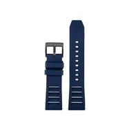 Genérico Compatible con Breitling Fluororubber Strap Super Ocean Challenger Avengers Aircraft Series Correa de reloj silicona caucho transpirable 20 mm 22(Dark blue-black A,22mm)