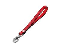 Genérico Compatible con Correa de Cuero PU Impermeable for Billetera, Bolso reemplazable portátil, Bolsa Metal, Correas for muñeca, cinturón for Llaves 21cm(Red,Silver hookl5 Pieces)