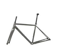 Genérico Compatible con Cuadro de Bicicleta Todoterreno Grava GR02, Freno Disco 700C, Eje pasante, Carretera aleación Aluminio y Horquilla Delantera Fibra Carbono(50cm)