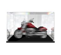 Genérico compatible con Le*-GO 10269 Har*Ley-Dav*idson vitrina de exposición de acrílico, caja de almacenamiento transparente, cubierta de polvo para modelos y figuras (no incluidos) (Black-2mm)
