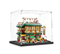Genérico compatible con Le*-GO 80113 Spring Festival Joy Fills The House escaparate de exposición de acrílico, caja de almacenamiento transparente, cubierta de polvo para modelos y figuras (Black-2mm)