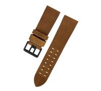 Genérico Compatible con Luminox 1929 1925 1927 Correa de reloj cuero vintage Pulsera marrón 26 mm retro deportiva for exteriores(Brown-black)