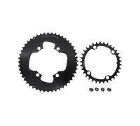 Genérico Compatible con Plato Doble Redondo Stone 107BCD, 2X 12S for Flattop AXS, 33-54T de Varios tamaños, Plato Circular de Bicicleta for Bicicleta de Carretera(Round 48-33T)