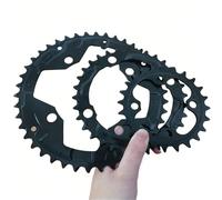 Genérico Compatible con Plato Shimano 104/64 BCD MTB 24/26/32/38/42T Doble/Triple Rueda Dentada de 10 velocidades for Platos y bielas(24T-32T-42T(Steel))