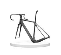 Genérico Compatible For Syphus Carbon Fiber Bicycle Frame, Thru-axles Disc Brake Road Bike(White Matte,S with Handlebar)