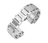 Genérico Compatible With Yubo Classic Fusion Big Bang Solid Stainless Steel Watchband Convex Interface Men 27x19mm Outdoor Watch Strap(Steel)