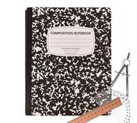 Genérico Composition Notebooks - Ruled Writing Journal for School Office | Wide Lined Pages with Durable Cardboard Cover, Sewn Binding Structure, Smooth Paper for Writing Practice and Study Use