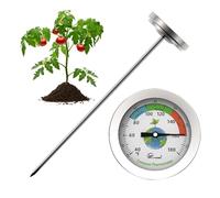 Genérico Compost Thermometer - 7 Inch Garden Soil Probe, Outdoor Temperature Gauge | Heavy Duty Stainless Steel Soil Tester, Easy-to-Read Monitoring Tool For Backyard Planting & Seeding