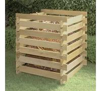 Genérico Compostador de Listones Madera Pino impregnada 90x90x90 cm,Casa y jardín,Jardín,Jardinería,Compostaje,Compostadores-318377