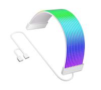 Genérico Computer Case Light - 30cm Rainbow Strip | 5V ARGB with Addressable LEDs, Silicone Diffusion with Cable Clips, PC Component for Office Desk, Tech Hobbyists Gear for Men