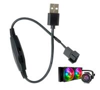 Genérico Computer Fan Power Supply Cable - 5v to 12v, Optimized Fan Adapter Cables | Power Adapter Cable with Switchh for Cooling Efficiency, Enhanced Ventilation Control