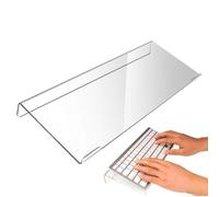 Genérico Computer Keyboard Stand - Clear Lifter Tray | Acrylic Board Holder For Office | Ergonomic Riser For Home Study Room Reception School Cubicle Work Gamers Students Programmers Desk PC Gaming