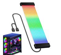 Genérico Computer RGB LED Strip, 24 Pin ARGB Neon Cable With Graphics Card And PSU Lighting For Desktop, Flexible RGB Strip For Office Desk Monitor DIY PC, Tech Hobbyist Accessories
