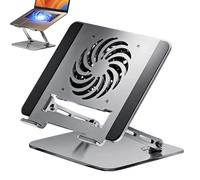 Genérico Computer Stand - Adjustable Height Folding Riser, Portable Desktop Laptop and Tablet Holder For Bed, Table, Couch, Shelf, Travel, Office, Home Use | Ergonomic Reading and Typing Accessory