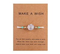 Genérico con amantes de la joyería aleación creativa pulsera de tarjeta de temporada de graduación trenzada ajustable mm pulsera imán mamá acero joyería, talla única, Resina imitación piedra, No es