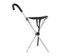 Genérico con Asiento: Ergonómico Ligero, Ayuda De Movilidad Plegable | Cómodo Soporte De Viaje Portátil Mango Antideslizante para Personas Mayores Adultos Senderismo Parque Sendero Aventuras Al A