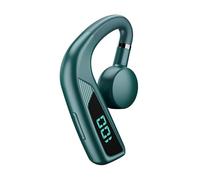 Genérico con conducción ósea V18: Palabra Abierta de Auriculares con Ganchos para los oídos, Casco Deportivo Impermeable inalámbrico con Pantalla Digital LED, Auriculares Profesionales