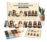 Genérico Con Cuentas Para Belén,Figuras Decorativas DIY 3D con Cuentas - Set Para Crear Belén Con - Para Adultos, Padres, Parejas, Familia Y En Estas