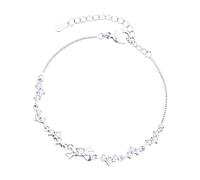 Genérico con elástico anillos moda natural piedra encrusted estrella y luna pulsera temperatura diseño joyería mujer moda diseño pulsera retro temperatura para mensaje joyería, talla única, Cobre, No