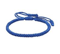 Genérico Con Pareja Mensaje Hombres Anillos Hecho a Mano Tibetan String Pulsera Adjustable Woven Rope Knot Pulseras para Hombre Mujer Azul Frases 2 Mensaje Conjuntos Joyería, talla única, Nankan Wire