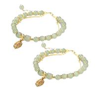 Genérico con pulsera de regalo, pulsera anillas, capa ajustable clásica, pulsera para mujer, abalorios, perlas de San Valentín, mensajes anillos, talla única, Plástico, No Gemstone