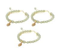 Genérico con pulsera de regalo, pulsera anillas, capa ajustable clásica, pulsera para mujer, abalorios, perlas de San Valentín, mensajes anillos, talla única, Plástico, No Gemstone