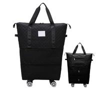 Genérico Con Ruedas Desmontable - Viaje Estampado en Relief, Giratorio De Gran Capacidad, Equipaje De Mano De Doble Capa | Solución De Organización De Almacenamiento Extra Grande Para Maternidad