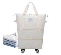 Genérico Con Ruedas Desmontable - Viaje Estampado en Relief, Giratorio De Gran Capacidad, Equipaje De Mano De Doble Capa | Solución De Organización De Almacenamiento Extra Grande Para Maternidad