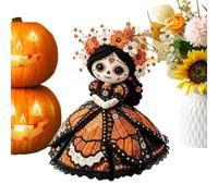 Genérico con Tela Halloween Decoración con aplique en capas | Arte de Costura Halloween Chica Calavera Para Fiesta Juegos Repisa Chimenea Principiantes Entusiastas