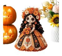 Genérico con Tela Halloween Decoración con aplique en capas | Creación de esqueleto niña en tela acolchada Para Familia Niñas Abuela Fiesta Repisa Estantería