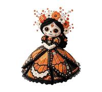 Genérico con Tela Halloween Decoración con aplique en capas | Set de Costura Muñeca Esqueleto Niña Halloween Para Fiesta Juegos Repisa Chimenea Principiantes Entusiastas