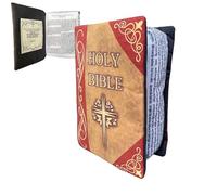 Generico con Versos bíblicos en Forma de Libro - 25 x 18 cm de algodón marrón, para Aprender Las Escrituras, Juguete para para IR a Dormir | Shower Presente Decoración