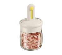 Genérico Condiment Jar - Condiment Jar With Airtight Lid | 275ml Telescopic Spoon Included Transparent Food Container,Storage & Organisation For Barbecue Meal Prep Dish Serving Coffee Sugar Pepper