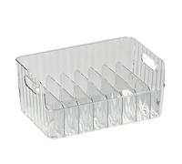 Genérico Condiment Organizer | with Handle Clear Storage Box | Pantry Snack Organizers And Storage | for Home Living Room Desk Office Dorm Apartment Book Food Drink