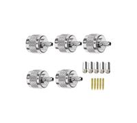 Genérico Conector de crimpado Tipo N, Adaptador de Enchufe Macho Tipo N for RG316, RG58, RG8X, 5D-FB, lmr400, Conector coaxial RF de Baja pérdida de 50 ohmios, 5 Piezas/Lote(NJ-3-5pcs)