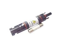 Genérico Conector portafusibles Solar de 1000 V CC, 10 A, 15 A, 20 A y 30 A CC con Fusible en línea for Sistemas de Paneles solares.(Connector 30A Fuse)