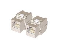 Genérico Conector Rj45 Keystone blindado Cat 6A/6/7 F/UTP, módulo de aleación de Zinc, inserción de red LAN, sin herramientas, 2-50 Uds.(10PCS,Cat6A FTP)