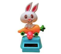 Genérico Conejito Bailarín Solar - Conejos Accionados Por Energía Solar, Lindas Figuras Decorativas De Autos Con Cabeza Oscilante | Muñecas Agitadoras De Pascua Para Tableros De Instrumentos De Auto