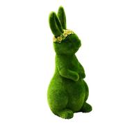 Generico Conejito de Pascua de peluche | Decoraciones de primavera y Pascua con figuras, estatua de conejo de resina con musgo, para interiores, casa, escritorio, mesa, librería, entrada, porche
