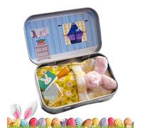 Genérico Conejitos en de Lata, Juguete de muñeca de Relleno de Conejito de Bolsillo, Juguetes de Peluche de Conejito de Abrazo de Bolsillo de Pascua, adopción de Conejo de Mascota DIY