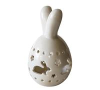 Genérico conejo de Pascua de cerámica - luminoso de cerámica de liebre de primavera, decoración linda de lámpara - para chimenea de oficina, hogar, centro de mesa, de primavera