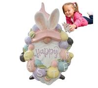 Genérico Conejo De Pascua para Escritorio - Decoración de Primavera con Batería | Figura De Huevo Decoración Pascua - para Mantel Alféizar Mesita Noche Regalo De Hogar para Familia Y Amigos