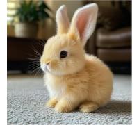 Generico Conejo interactivo, Conejo Conejo de peluche, Conejos robot interactivo, Peluche de Pascua, Mi conejito realista, Orejas que saltan, retorcen y treman (Amarillo)