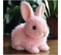 Generico Conejo interactivo, Conejo Conejo de peluche, Conejos robot interactivo, Peluche de Pascua, Mi conejito realista, Orejas que saltan, se retuercen y treman (Rosa)