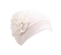 Genérico Conejo Niño Flores Apliques laterales Monocromos Dulces para Mujeres Sombrero Baotou Ladrón Niño, blanco, Talla única