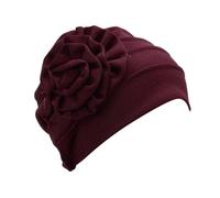 Genérico Conejo Niño Flores Apliques laterales Monocromos Dulces para Mujeres Sombrero Baotou Ladrón Niño, rojo, Talla única