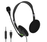 Genérico Conference Headset - Wired USB Laptop Headphones with Microphone | Ultra-Comfort Earphones with Volume & Mute For Zoom, Office, Call Center, Home Lync, and Most Leading UC Platforms