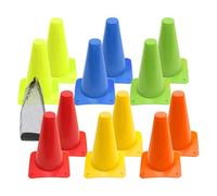 Genérico Coni per Allenamento Di Calcio- 11,5x15 Cm Set Di 12 Coni per Pratica Di Football | Attrezzatura per Palestra,per Calcio Tennis Baseball Softball Campo Palestra Allenamento All'Aperto